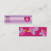 Cartes de profil Unicorne rose (Devant / Derrière)