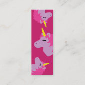 Cartes de profil Unicorne rose (Dos)