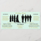 Cartes de programme de la cérémonie de Mariage de (Dos)