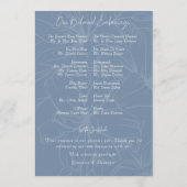 Cartes de Programme de Mariage Fleurie Lys Blanc B (Dos)