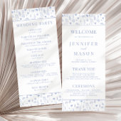 Cartes de programme de mariage rustique fleur sauv