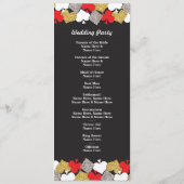 Cartes de programme de mariage scintillantes de ca (Dos)