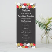 Cartes de programme de mariage scintillantes de ca (Debout devant)