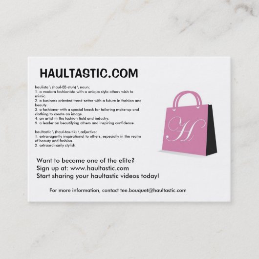 Cartes de promo de Haultastic (Devant)