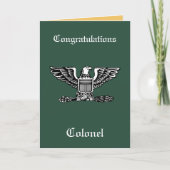 Cartes de promotion du colonel militaire (Devant)