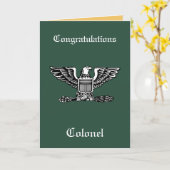 Cartes de promotion du colonel militaire (Fleur jaune)