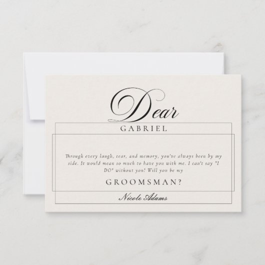 Cartes de Proposition Classiques pour Garçons d'Ho (Devant)