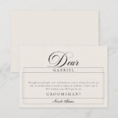 Cartes de Proposition Classiques pour Garçons d'Ho (Devant / Derrière)