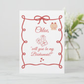 Cartes de Proposition de Demoiselle d'Honneur de M (Debout devant)