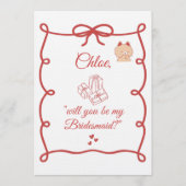 Cartes de Proposition de Demoiselle d'Honneur de M (Devant)