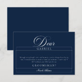 Cartes de Proposition de Garçon d'Honneur Classiqu (Devant / Derrière)