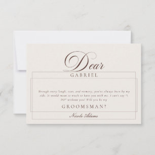 Cartes de proposition de garçon d'honneur en ivoir