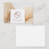 Cartes de proposition de la partie nuptiale (Devant / Derrière)