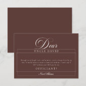 Cartes de proposition de mariage classique ivoire (Devant / Derrière)