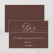Cartes de proposition de mariage Classiques Ivory (Devant / Derrière)