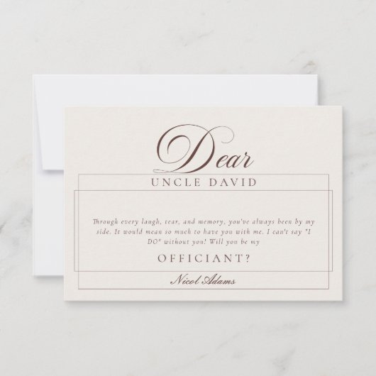 Cartes de proposition de mariage Classiques Ivory (Devant)