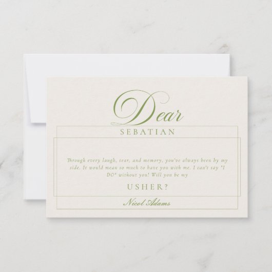 Cartes de proposition de mariage Classiques Ivory (Devant)
