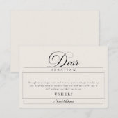 Cartes de Proposition de Mariage Classiques Usher (Devant / Derrière)
