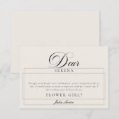 Cartes de Proposition Fille Fleur Classiques Ivoir (Devant / Derrière)