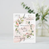 Cartes de propositions Floral Bridesmaid (Debout devant)
