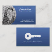 Cartes de prudence d'entreprise immobilière (Devant / Derrière)