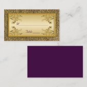 Cartes de puces florales et violettes d'or (Devant / Derrière)