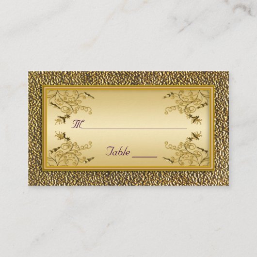 Cartes de puces florales et violettes d'or (Devant)