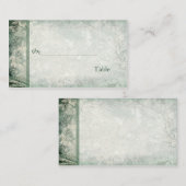 Cartes de puces florales vertes et ivoires (Devant / Derrière)