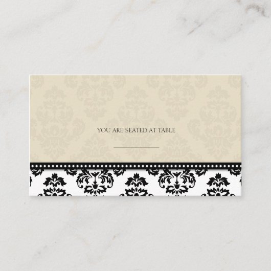 Cartes de puces Ivory Mariage damassé (Devant)
