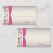 Cartes de puces rose, noire et argent (Devant / Derrière)