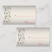 Cartes de puces rose, noire et argent (Devant / Derrière)