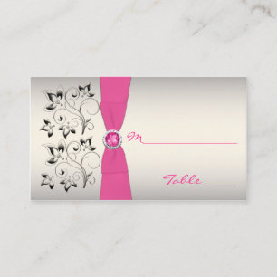 Cartes de puces rose, noire et argent