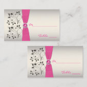 Cartes de puces rose, noire et argent (Devant / Derrière)