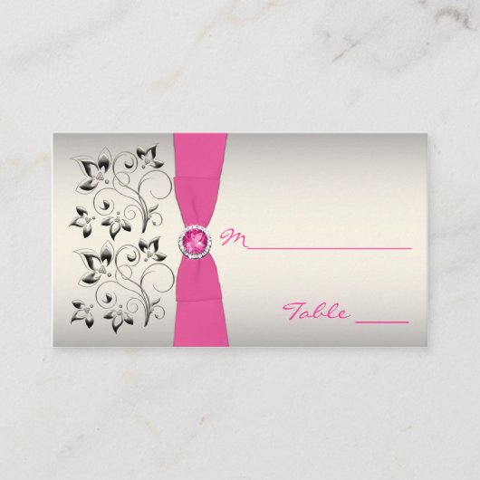 Cartes de puces rose, noire et argent (Devant)