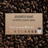 Cartes de Punch Fidélité Café Rustique Kraft