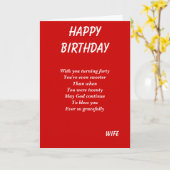 Cartes de quarantième anniversaire de femme (Fleur jaune)