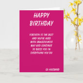 cartes de quarantième anniversaire de l'ex-mari (Fleur jaune)