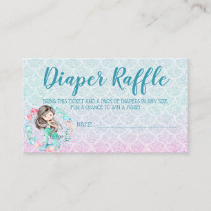 Cartes de rabat de la sirène pour Baby shower