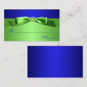 Cartes de rangement vertes et bleues royales (Devant / Derrière)