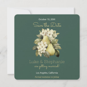 Cartes de rappel de date de mariage en forme de po