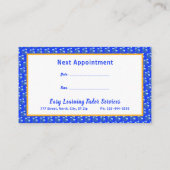 Cartes de rappel de rendez-vous aux Crocus Bleus (Dos)