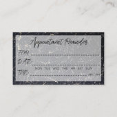 Cartes de rappel de rendez-vous Barbre en marbre n (Dos)