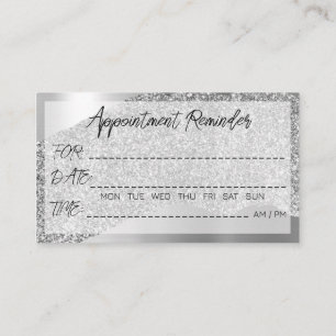 Cartes de rappel de rendez-vous Bling Parties scin