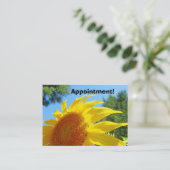 Cartes de rappel de rendez-vous d'affaires Fleurs  (Debout devant)