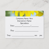 Cartes de rappel de rendez-vous d'affaires Fleurs  (Dos)