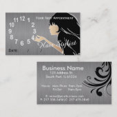 Cartes de rappel de rendez-vous de coiffeur (Devant / Derrière)