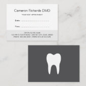Cartes de rappel de rendez-vous dentaire - nuances (Devant / Derrière)