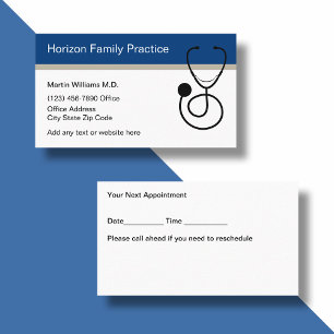 Cartes de rappel de rendez-vous médicaux