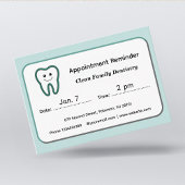 Cartes de rappel de rendez-vous pour dentistes mod