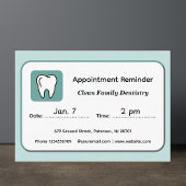 Cartes de rappel de rendez-vous pour dentistes mod